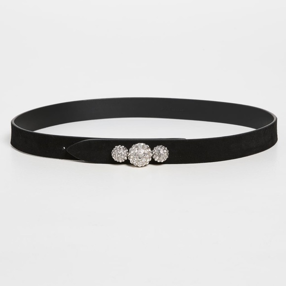Isabel Marant Tabora Evening Strass Black Belt Size70 $635 - Picture 2 of 6